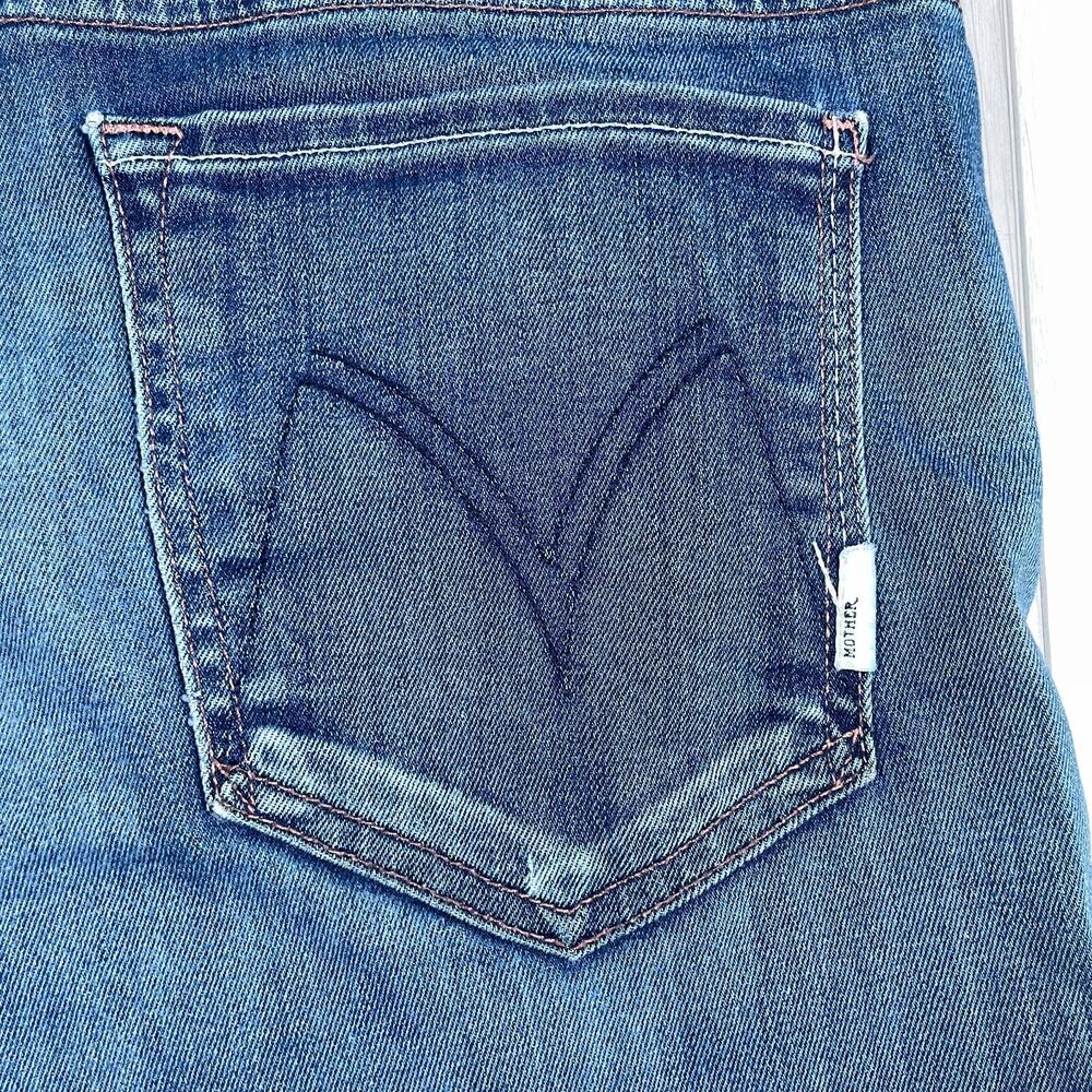 MOTHER Blue Flared Wide-Leg Jeans - Picture 7 of 16
